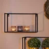 Estantes De Parede-CASA Shorp Estante Para Pendurar Preto