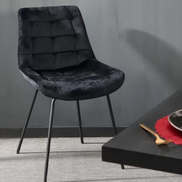 Cadeiras Sala Jantar-CASA Silka Cadeira Para Sala De Jantar Preto