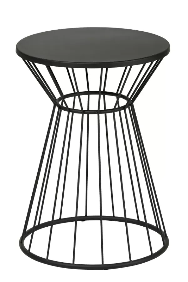 Mesas De Apoio-CASA Strapes Mesa Auxiliar Preto
