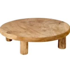 Vasos Em P-CASA Teak Suporte Em P Natural