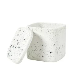 Acessórios De Lavatorio-CASA Terrazzo Porta-Bolas De Algod O Branco
