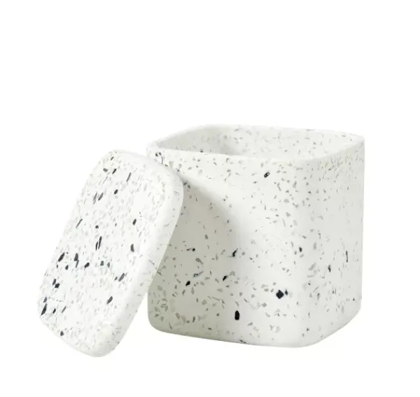 Acessórios De Lavatorio-CASA Terrazzo Porta-Bolas De Algod O Branco