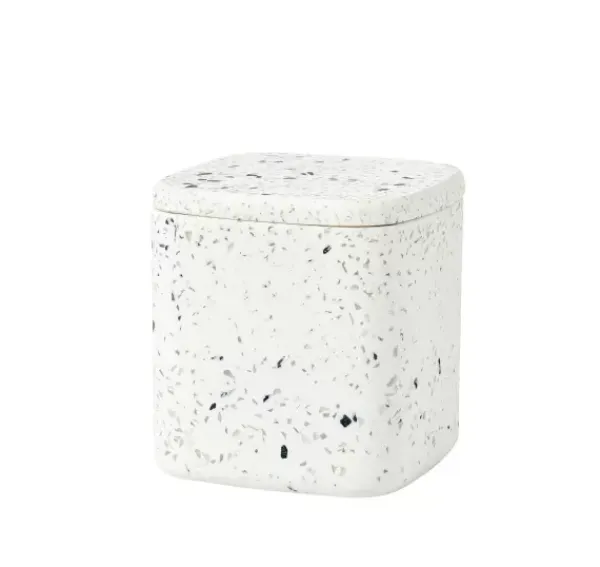 Acessórios De Lavatorio-CASA Terrazzo Porta-Bolas De Algod O Branco