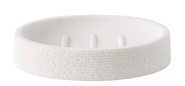 Acessórios De Lavatorio-CASA White Elegance Saboneteira Branco
