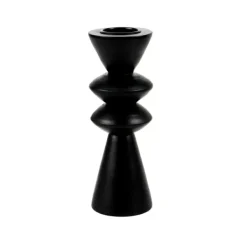 Suportes Para Velas Para Lamparinas-CASA Zigzag Porta-Velas Para Lamparinas Preto